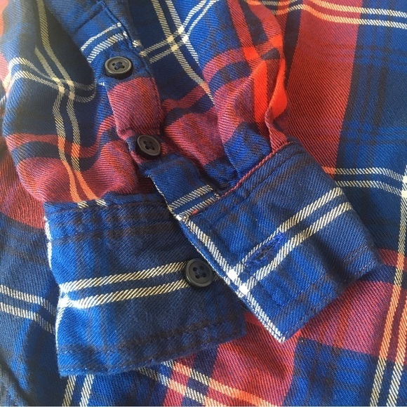 Womens Button Down Longsleeve Flannel Shirt - Picture 7 of 11